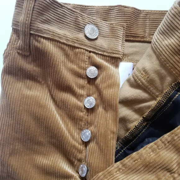 Re/Done High Waist Corduroy Bootcut Jeans Size 29 Camel Brown - Picture 6 of 8